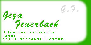 geza feuerbach business card